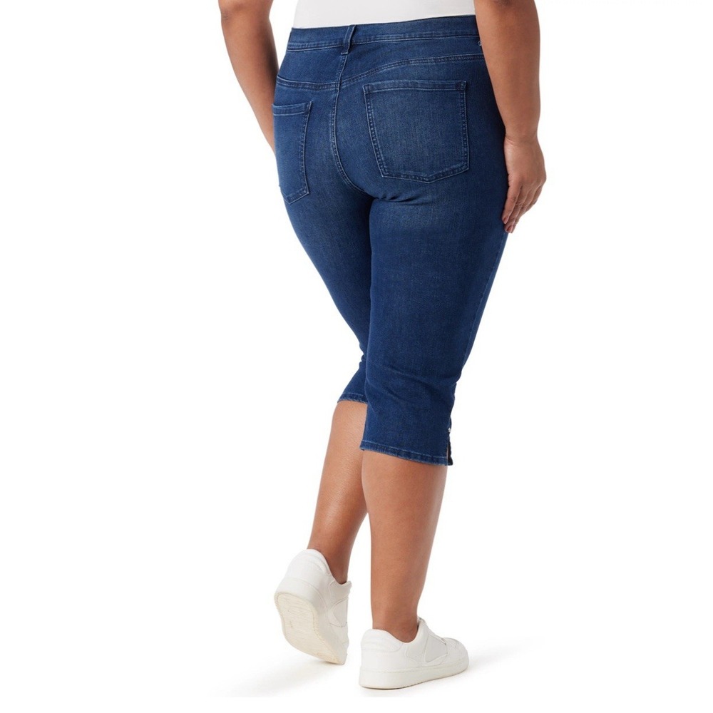 NEW Gloria Vanderbilt 24W Amanda Split Capri Stretch Jeans Slimming Pants NWT - Picture 3 of 8